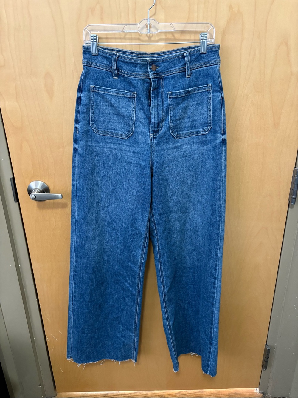 Oat New York High-Rise Wide-Leg Jeans in Medium Blue